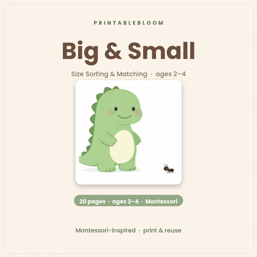 Big & Small printable pack cover